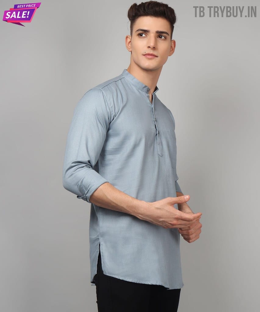 Ethnic Grey Kurta for Men