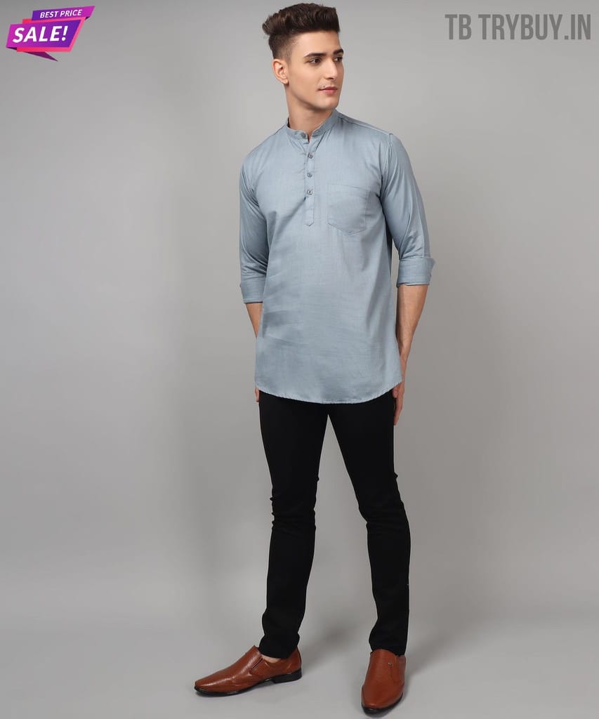 Ethnic Grey Kurta for Men