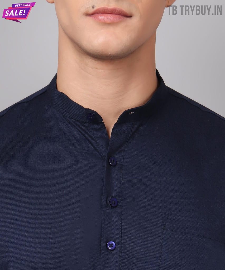 Ethnic Navy Blue Kurta for Men