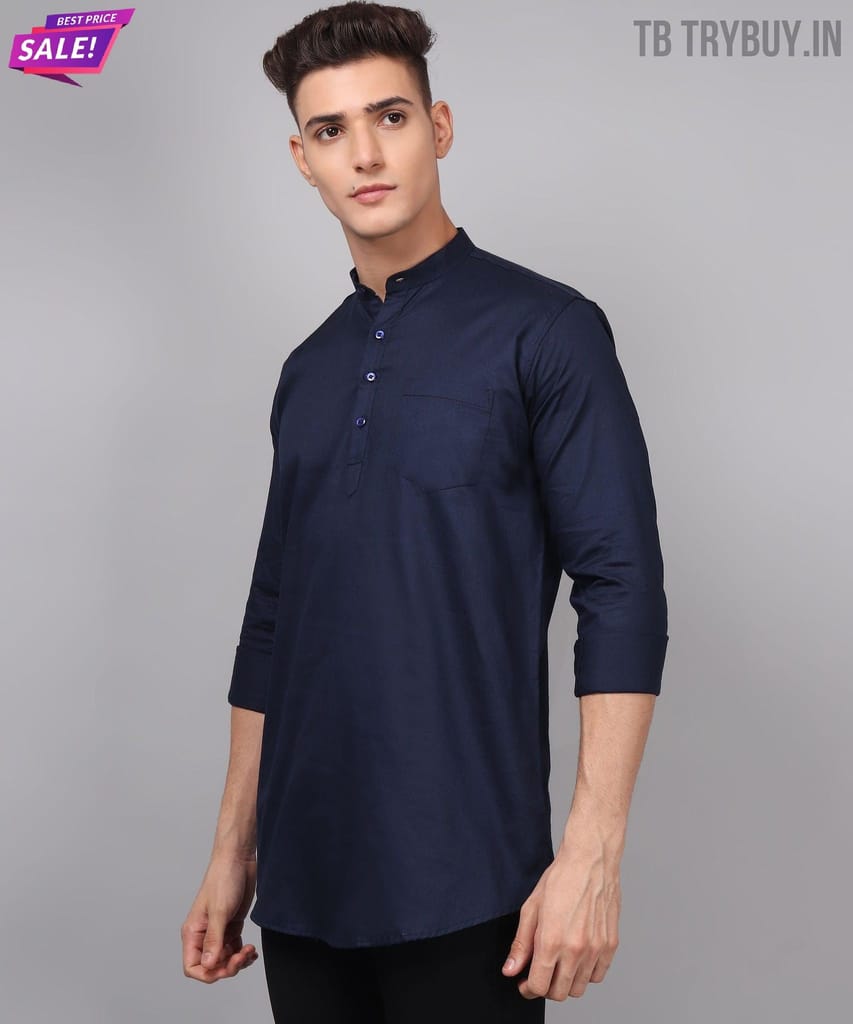 Ethnic Navy Blue Kurta for Men