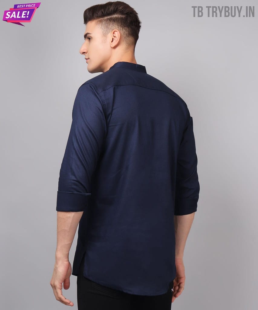 Ethnic Navy Blue Kurta for Men