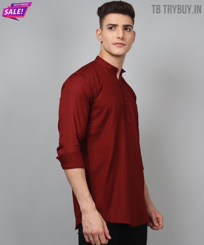 Maroon Ethnic Kurta for Men