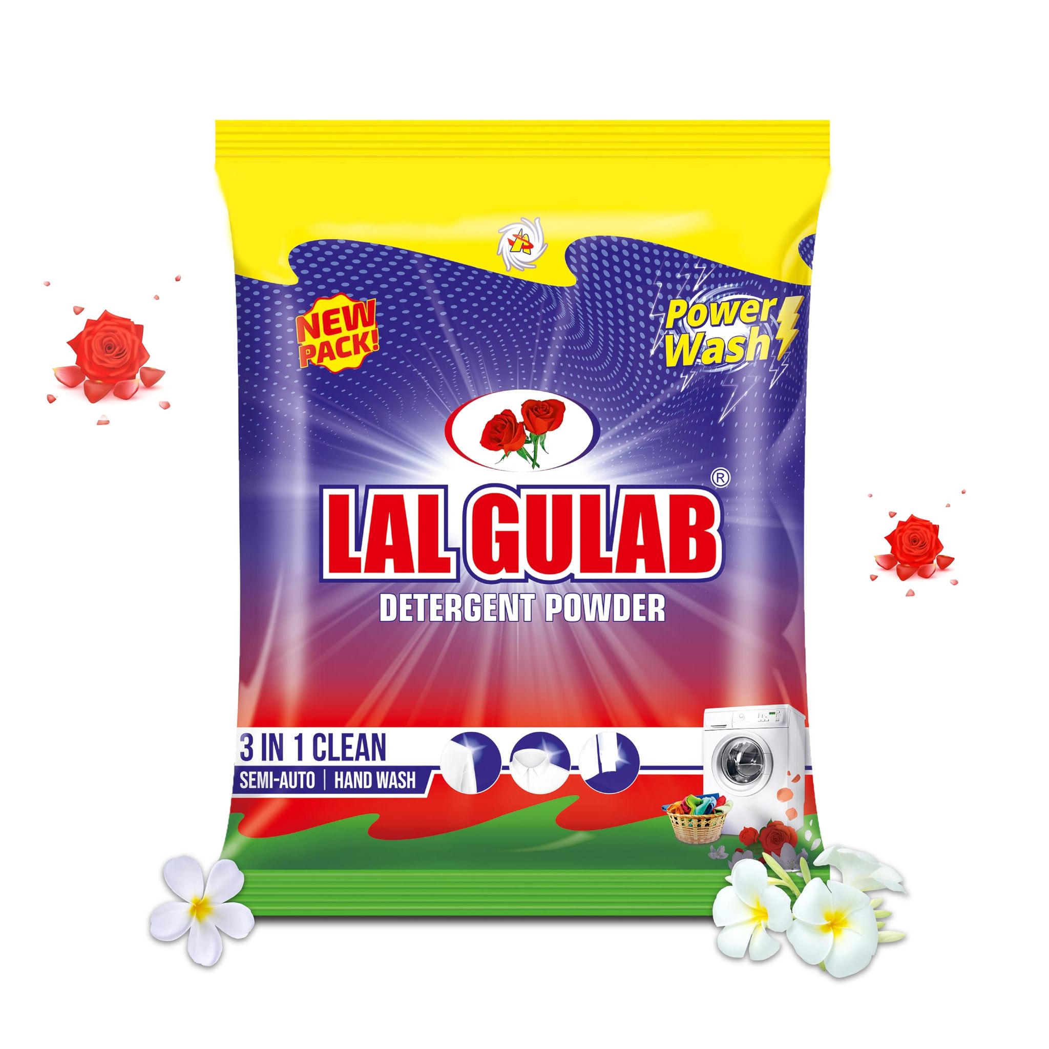 Lalgulab Double Power Top Load Washing Powder 8KG(2KG Free) Detergent Powder 10KG AQUA FRESH