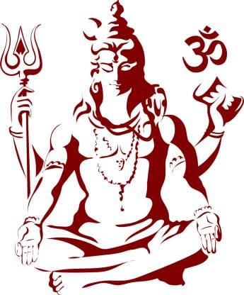 meditating shiva red