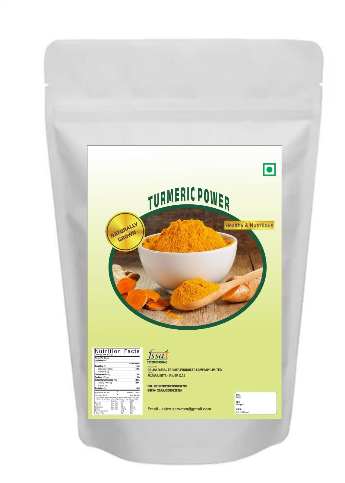Pure Organic Turmeric Powder
