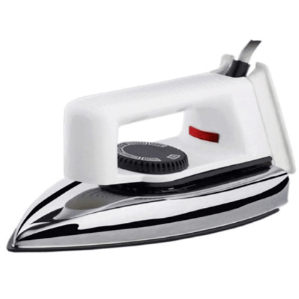 MYCHETAN Dry Iron Smarty | Stainless Steel Popular Light Weight 750W Press with Advance Soleplate | Anti-Bacterial German Coating Technology White 750 Watt