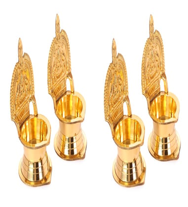 BulkySanta Pure Brass Kamakshi Deepa Big Size | Kamatchi vilakku | Kamakshi Devi Oil Lamp (12 cm Long) (4)