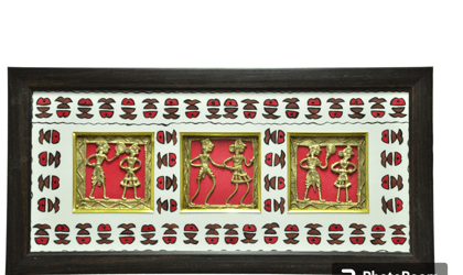 Jharcraft Sohrai Painting 2 Fig Frame (DK00679)