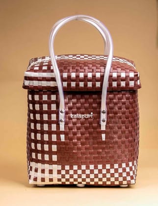 Handwoven Storage Basket with Lid