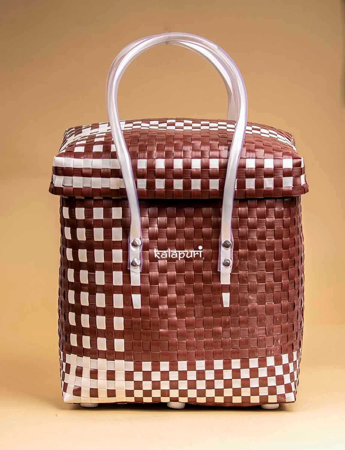 Handwoven Storage Basket with Lid