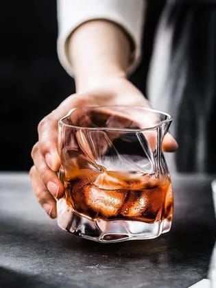 UNEVEN WHISKEY GLASSES - 300 ML | set of 6- BEST QUALITY, ALL NEW TYPE WHISKY GLASS