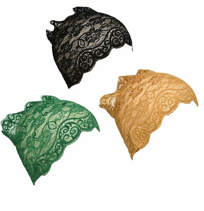 Girls and Womens Hijab Cap Hijab Headband, Under Hijab Scarf Black Green and Golden Naqab Head Scarf (3 pcs) Girls and Womens Hijab Cap Hijab Headband, Under Hijab Scarf Black Green and Golden Naqab Head Scarf (3 pcs)