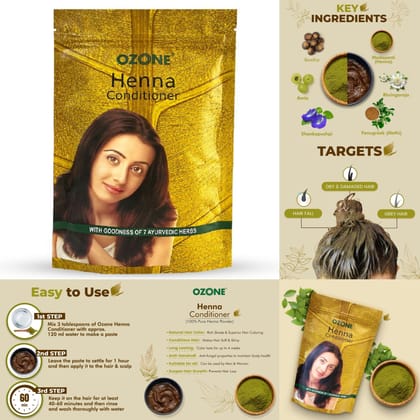 Ozone Henna Hair Conditioner 200 g (2 pcs)