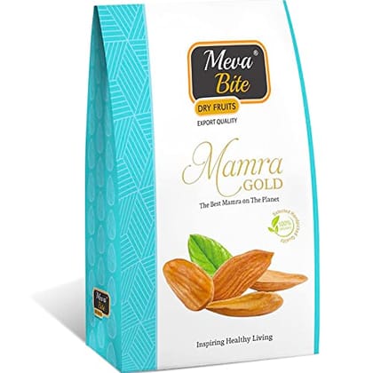 MevaBite Mamra Gold Almond (250 Grams) - Bold Size Mamra Badam Giri | Helps In Muscle Growth & Weight Management