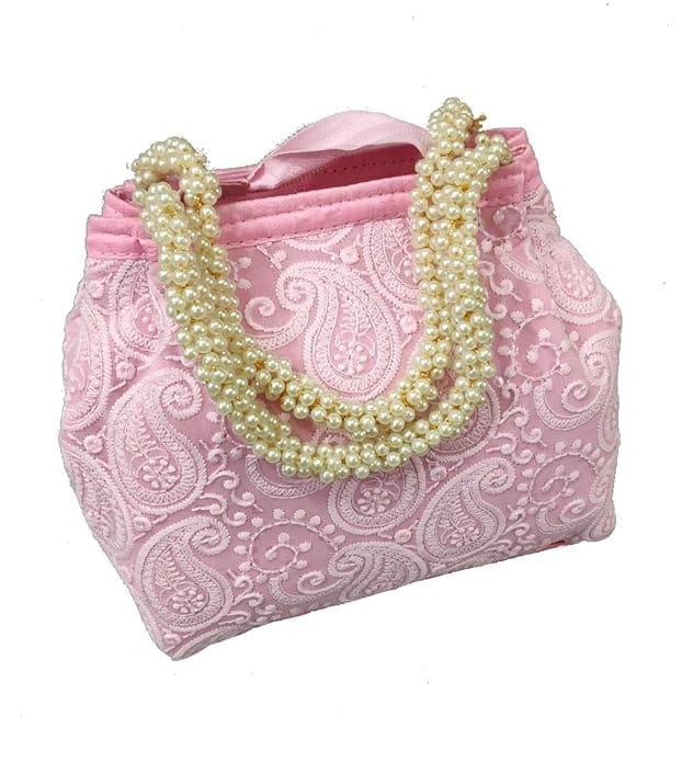 Chikankari Work Potli Bags