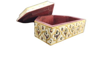 Jakir Hussain Bone Storage Box Ambuj Painting Antique Finish Multipurpose Box  Set of 1