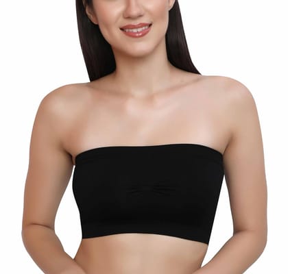Chintels Women's Girl's Spandex Removable Padded & Non Wired Seamless Tube Bra Pack of 1
