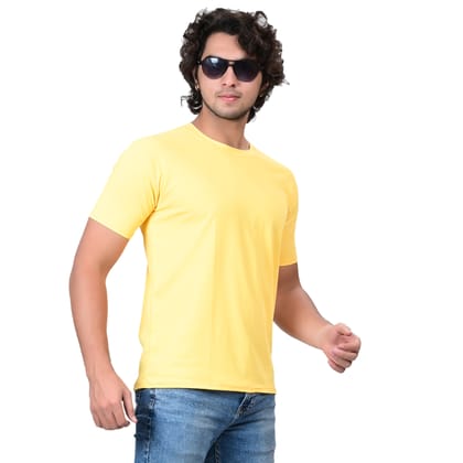T-SHIRT Half Sleeve Round Neck Tee Yellow