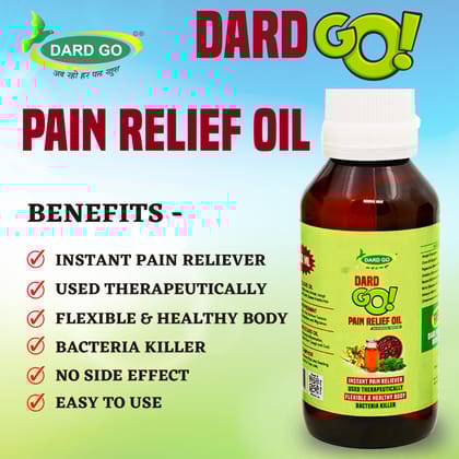 Dardgo Pain Relief Oil | Ideal for Joint Pain, Knee Pain, Neck Pain, Back Pain, Shoulder Pain, Sciatica Pain | Instant Pain Reliever | Ayurvedic & Non-Sticky, 100ml (Pack of 2)