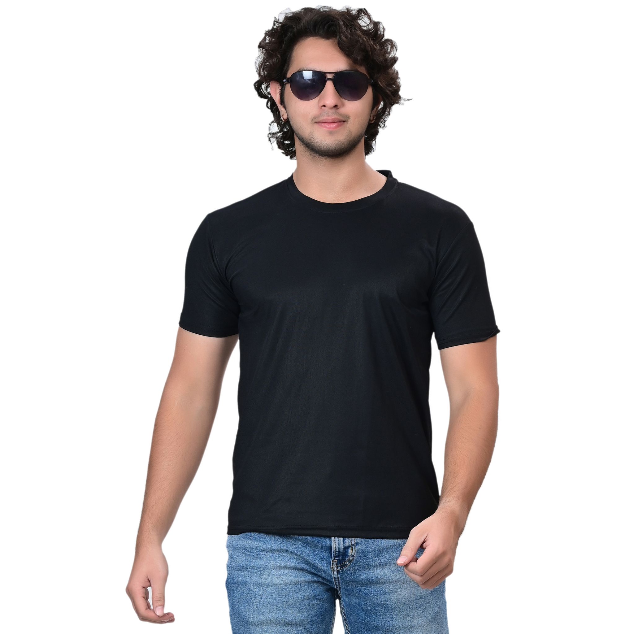 T-SHIRT Half Sleeve Round Neck Tee | Black