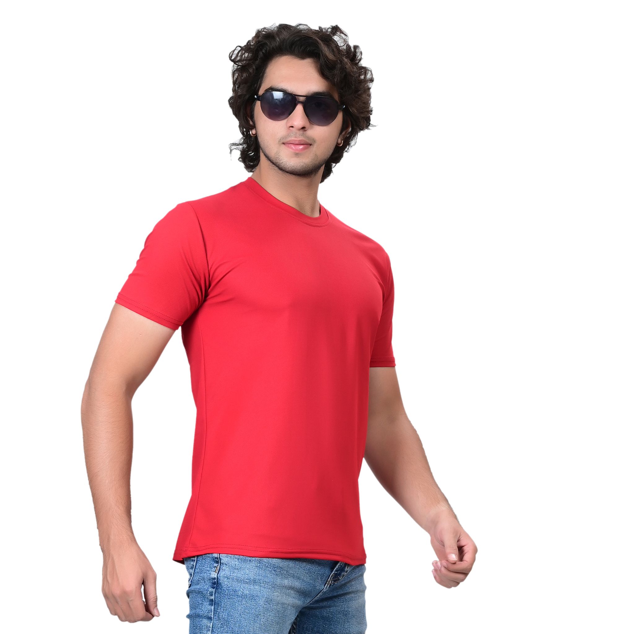 T-SHIRT Half Sleeve Round Neck Tee | Red