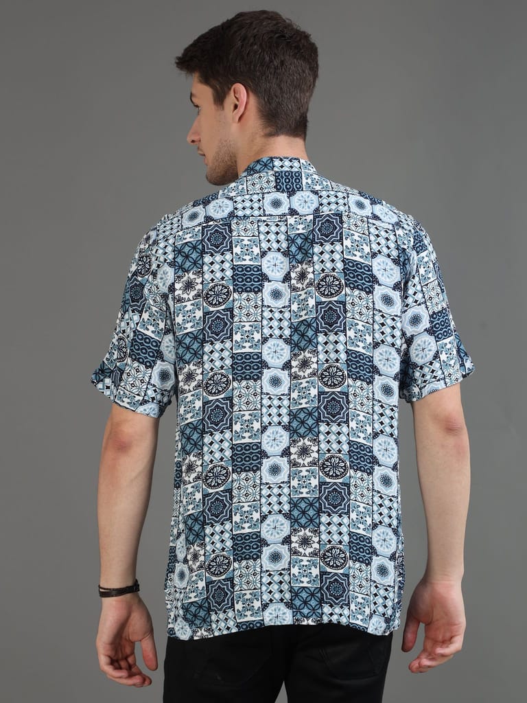 Kaleidoscope Printed Half sleeves Kurta Shirt
