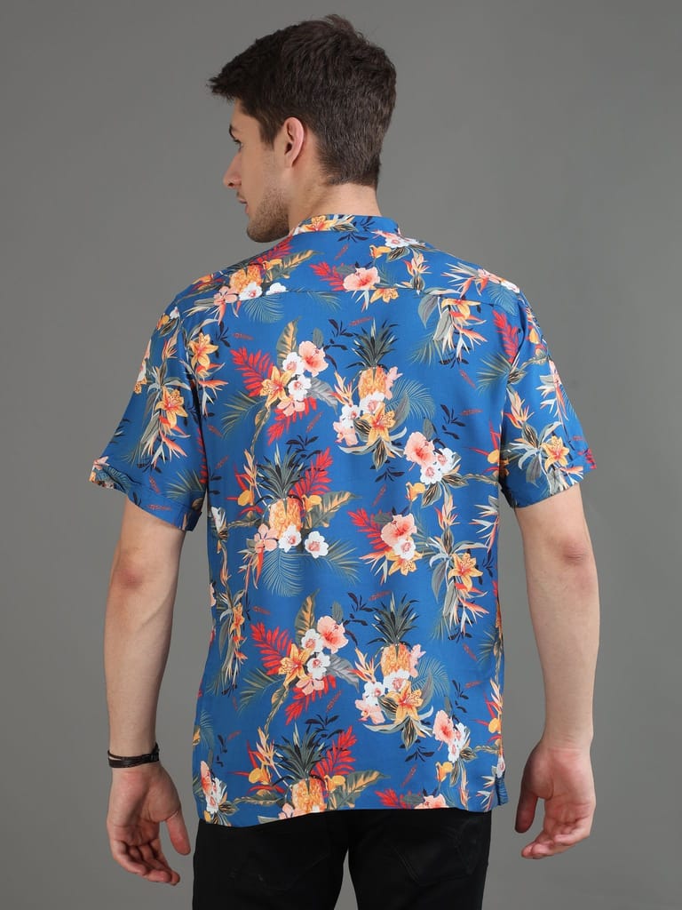 Regal Petals Half Sleeves Printed Kurta Shirt