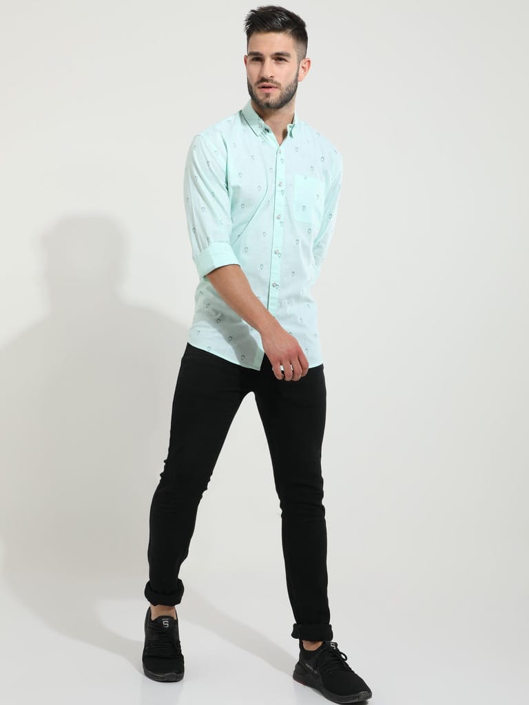 Naive Mint Linen Shirt