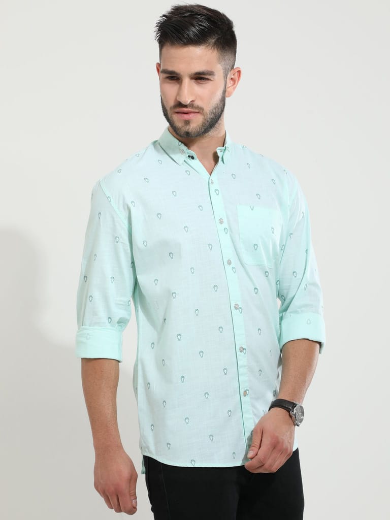 Naive Mint Linen Shirt