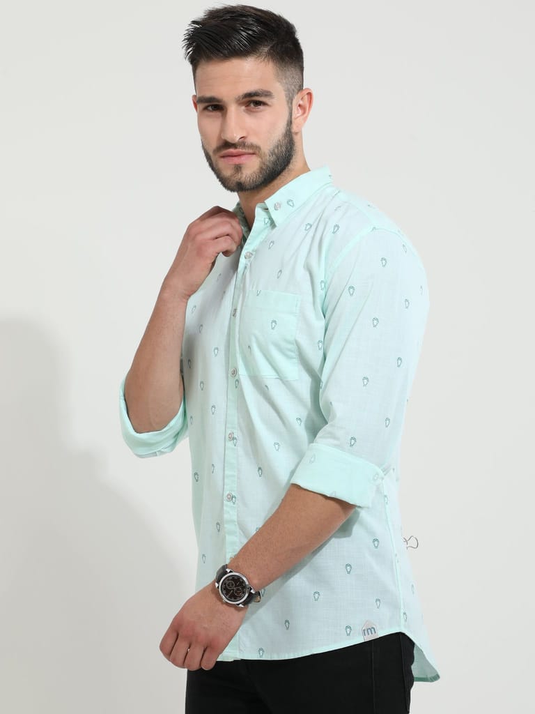 Naive Mint Linen Shirt