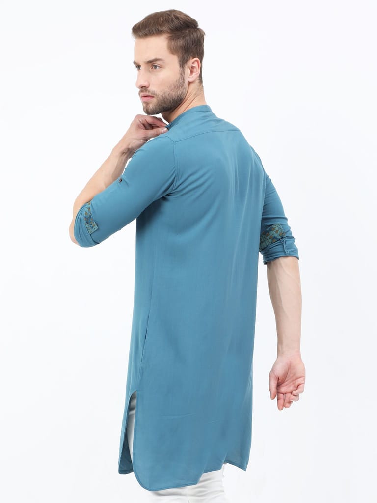 Steel Blue Slay Kurta