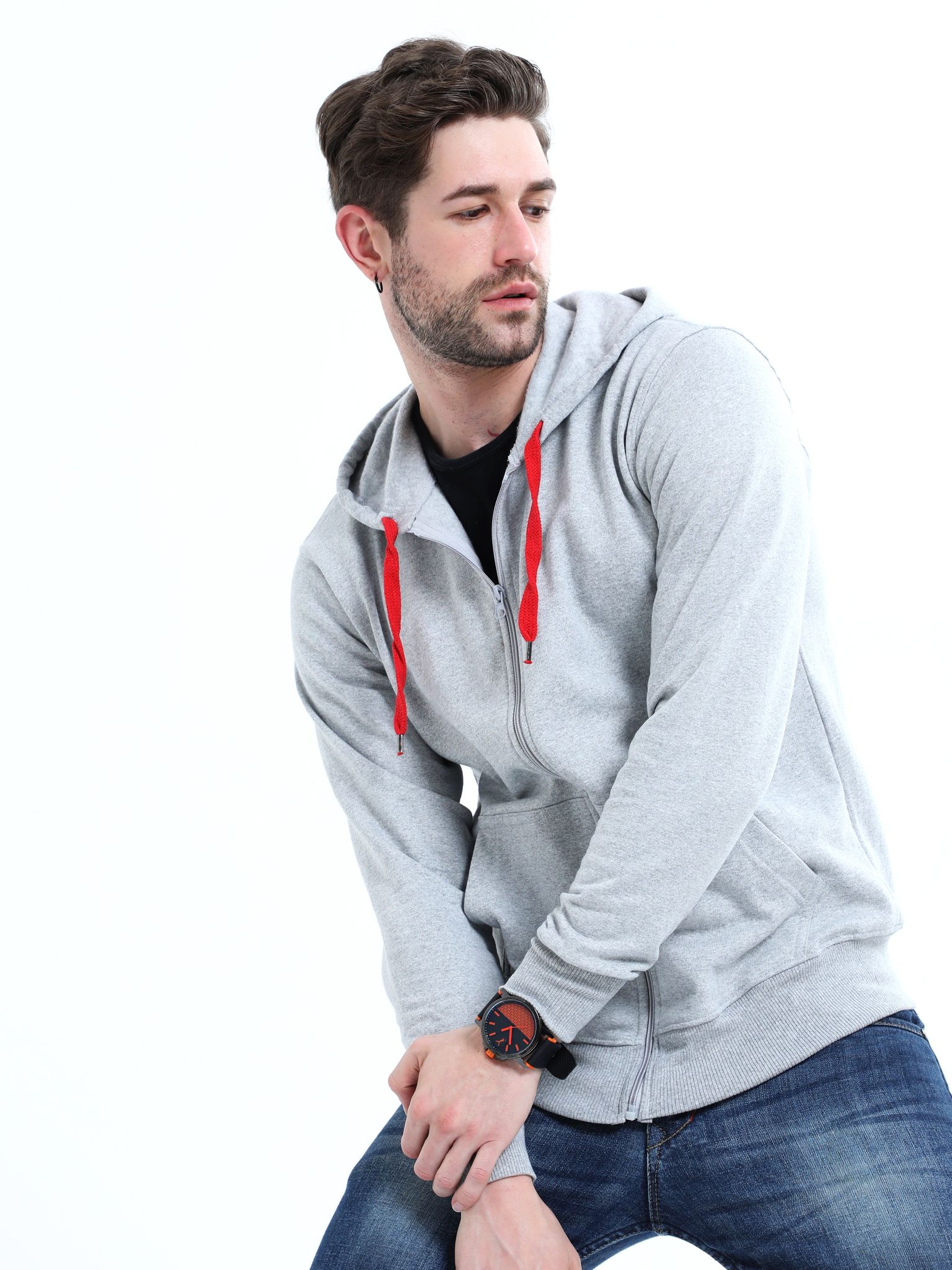 Drogo Dungeon Grey Melange Hoodie