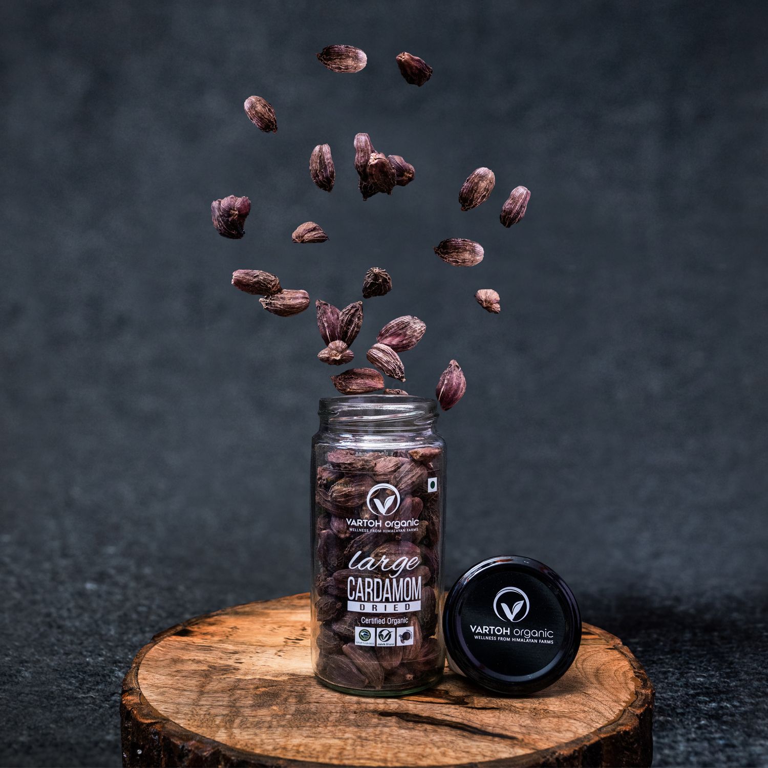 Vartoh Organic Large Cardamom Dried