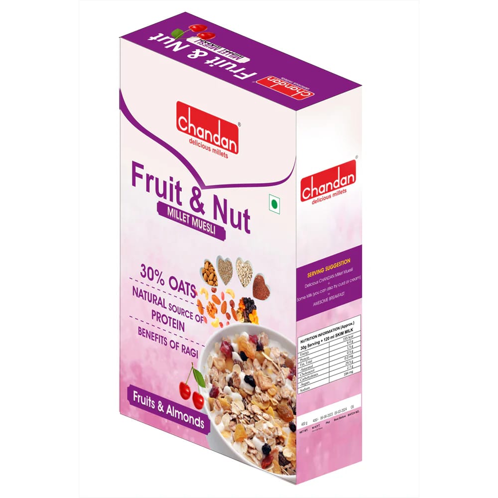CHANDAN DELICIOUS MILLTES FRUIT & NUT MILLET MUESLI 400G