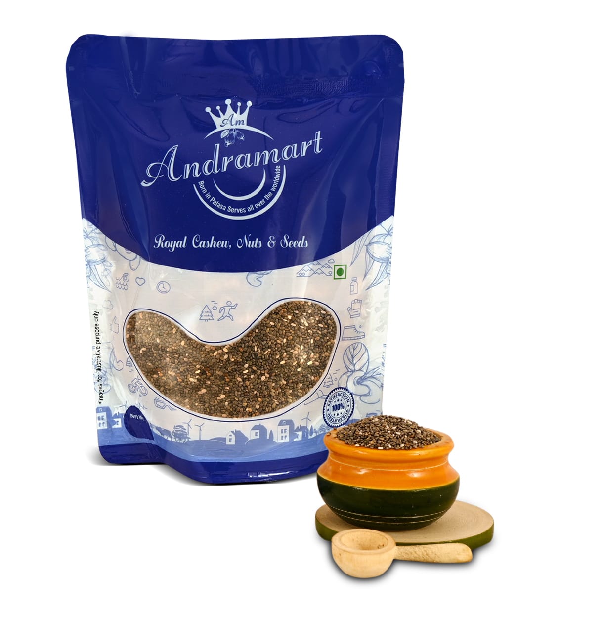 AndraMart Raw Chia Seeds - Best for Weight Loss 250 gm
