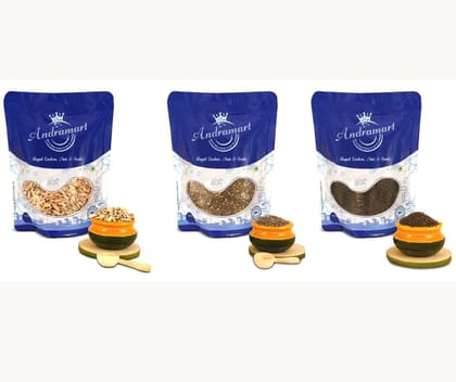 AndraMart  Raw  Sunflower, Chia and Basil  mixed combo seeds 750 gm