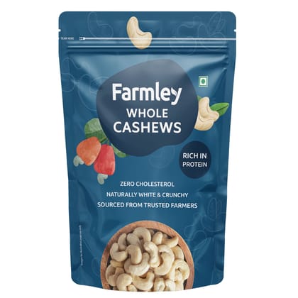 Farmley Whole Cashews Raw Kaju 500g