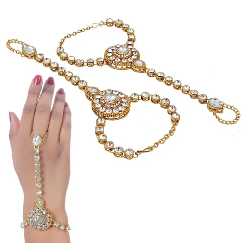 Women Gold Bracelet with Ring, Bracelet With Attached Ring, Indian Jewellery  | eBay