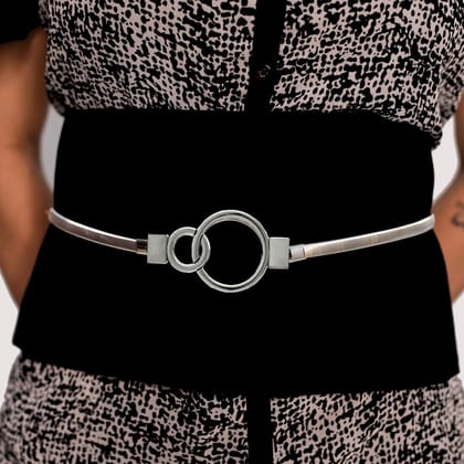 Lucky Jewellery Designer Silver Plated Buckle Kamarband Waist Belt Udyanam Kamar Patta For Girls And Women