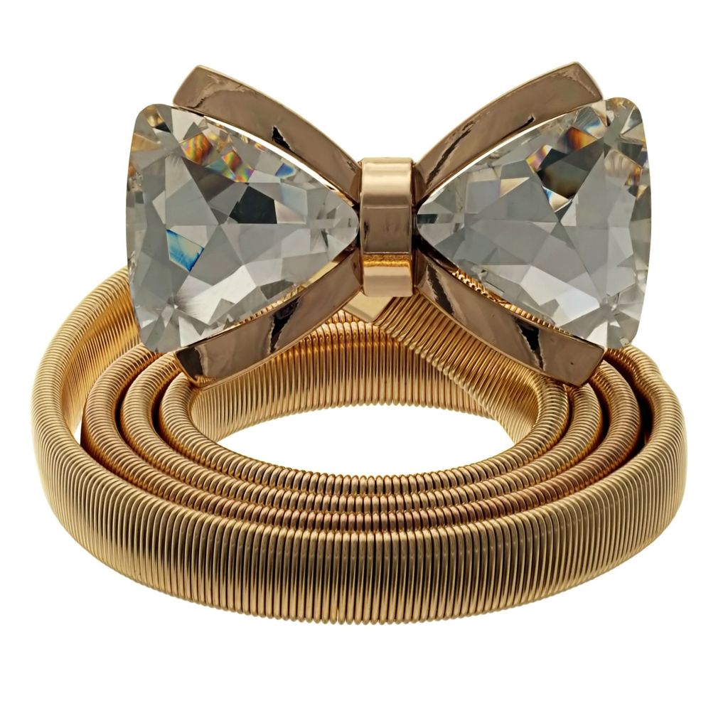 Lucky Jewellery Designer Gold Plated Kamarband White Rhinestone Waist Belt Udyanam Kamar Patta For Girls And Women