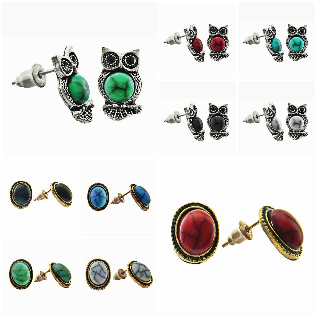 Lucky Jewellery Designer Oxidised Plating Tops Combo Pack Of 10 For Girls & Women