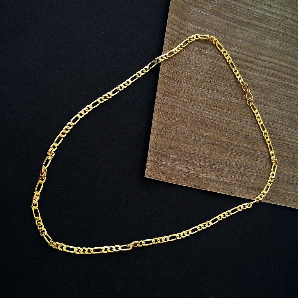 Lucky Jewellery Designer Gold Plated Link Chain Necklace for Men & Women (85-A3C-618-G22)