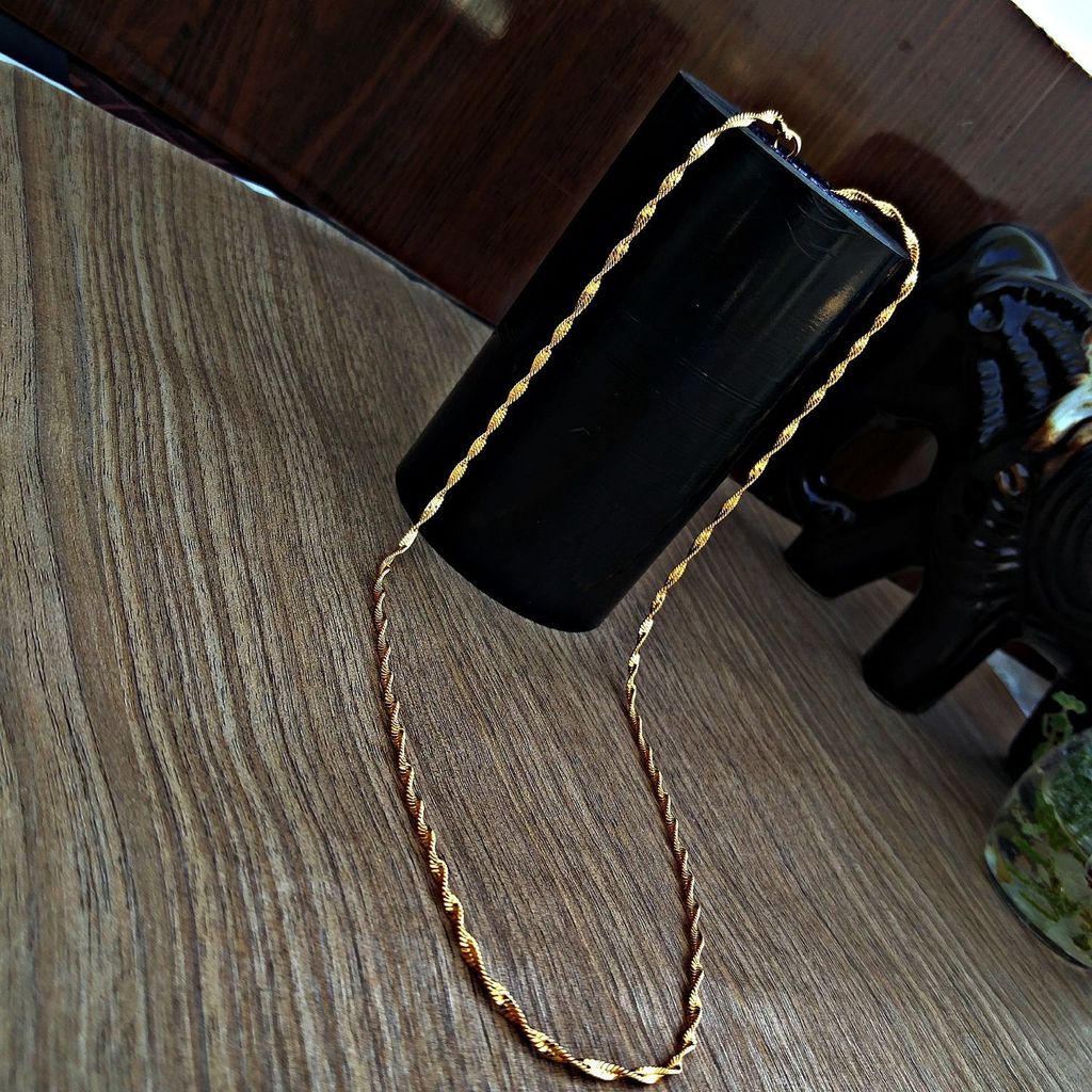 Lucky Jewellery Designer Gold Plated Chain Necklace for Men & Women (47-A3C-1937-G22)