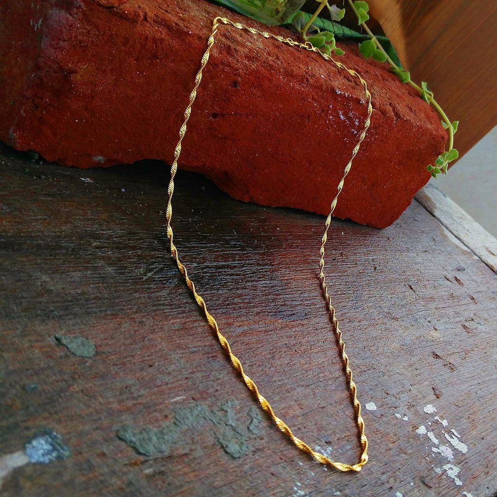 Lucky Jewellery Designer Gold Plated Chain Necklace for Men & Women (47-A3C-1937-G22)