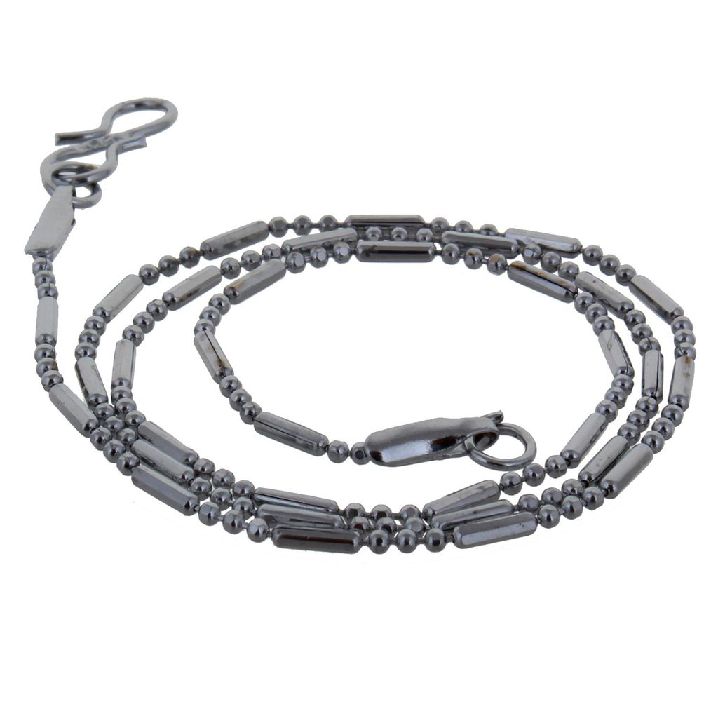 Lucky Jewellery Designer Rhodium Polish German Silver Chain Necklace for Men & Women (35-A3C-2644-R16)