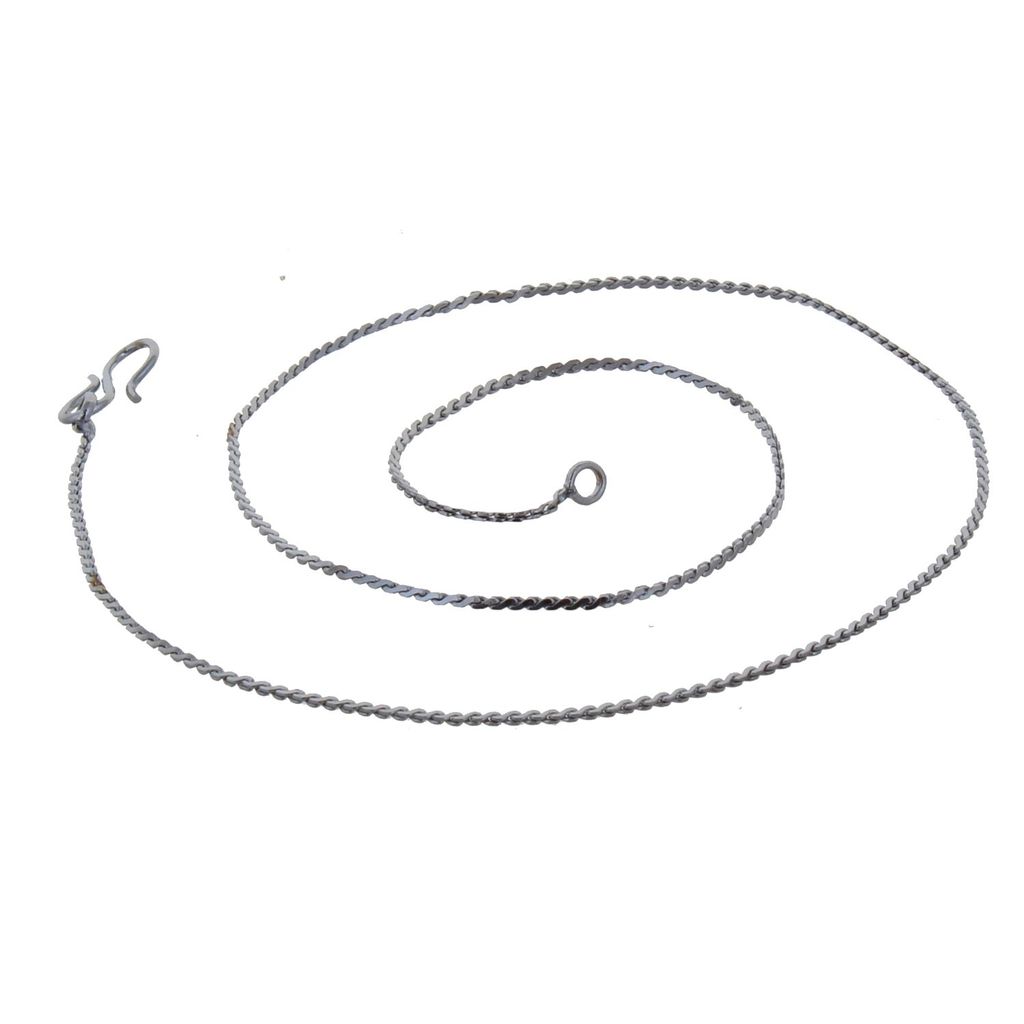 Lucky Jewellery Designer Rhodium Polish German Silver Chain Necklace for Men & Women (30-A3C-618-R16)