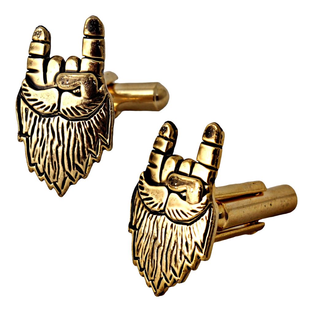 LUCKY JEWELLERY Unique Golden Color Golden Plated Formal Wedding Shirt, Suit, Blazer Cufflinks Pair Set for Men.(211-M4C4-A5719Q)