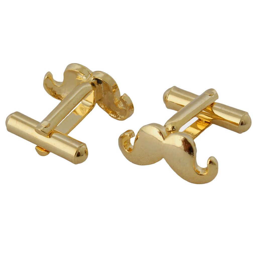 LUCKY JEWELLERY Unique Golden Color Golden Plated Formal Wedding Shirt, Suit, Blazer Cufflinks Pair Set for Men.(198-M4C4-A5535)