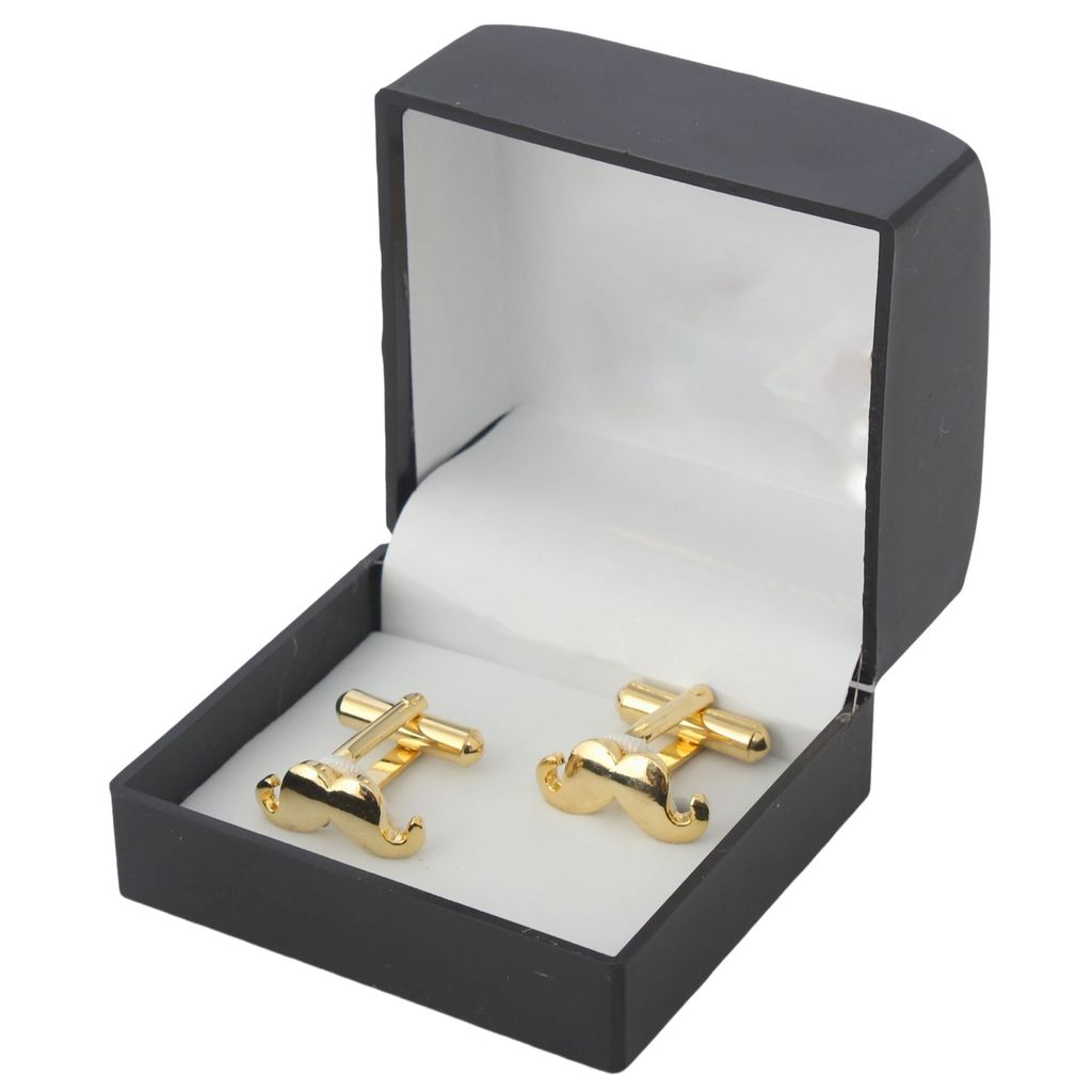 LUCKY JEWELLERY Unique Golden Color Golden Plated Formal Wedding Shirt, Suit, Blazer Cufflinks Pair Set for Men.(198-M4C4-A5535)