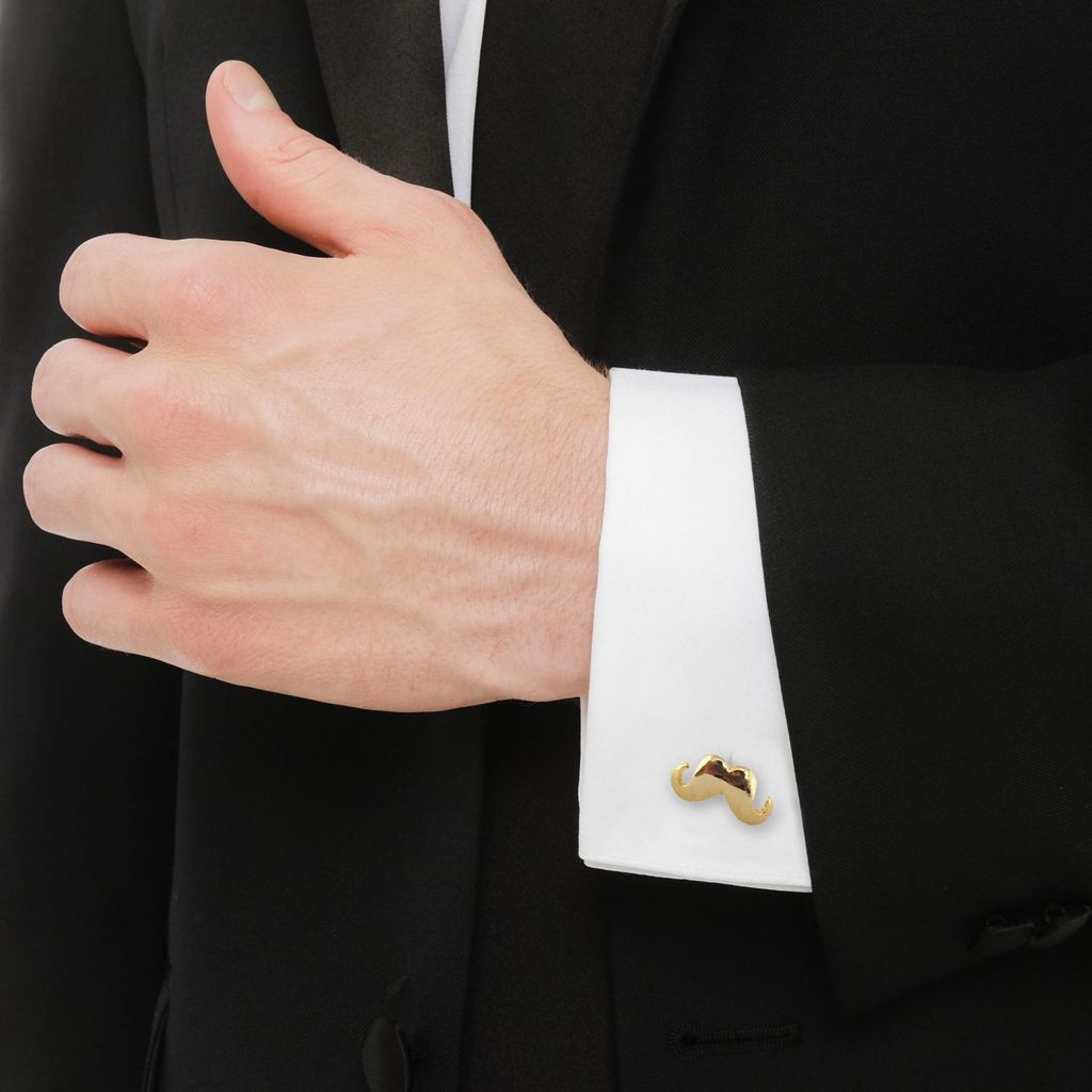 LUCKY JEWELLERY Unique Golden Color Golden Plated Formal Wedding Shirt, Suit, Blazer Cufflinks Pair Set for Men.(198-M4C4-A5535)